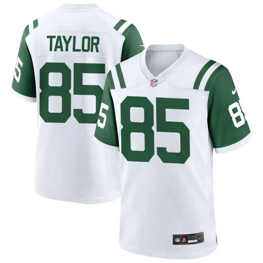 Men’s New York Jets #85 Mason Taylor White Alternate Classic Limited Jersey