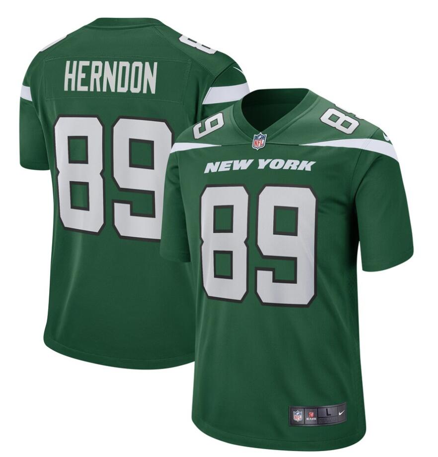 Men’s New York Jets #89 Chris Herndon Nike Gotham Green Vapor Limited Jersey