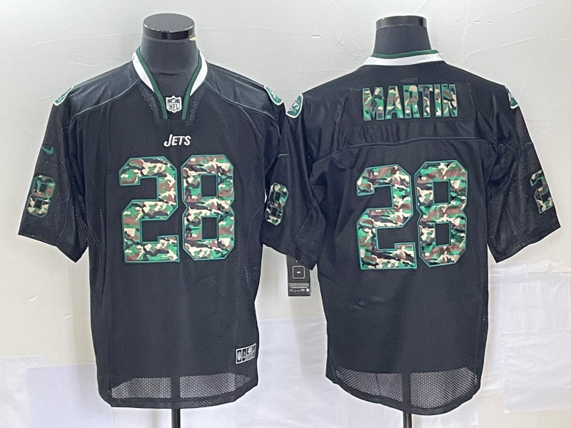 Men’s New York Jets Curtis Martin #28 Black Jersey