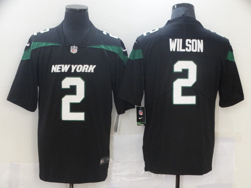 Men’s New York Jets Zach Wilson #2 Black Alternate Jersey