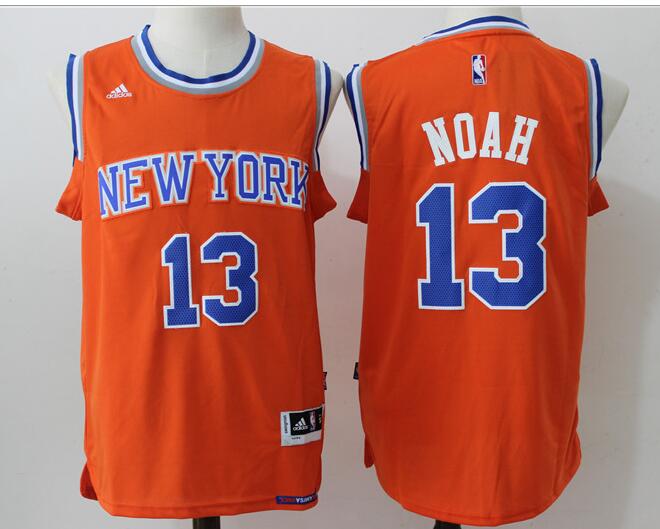 Men’s New York Knicks #13 Joakim Noah Orange Revolution 30 Swingman Basketball Jersey