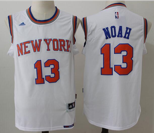 Men’s New York Knicks #13 Joakim Noah White Revolution 30 Swingman Basketball Jersey
