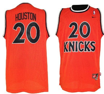 Men’s New York Knicks #20 Allan Houston Orange Throwback Swingman Jersey
