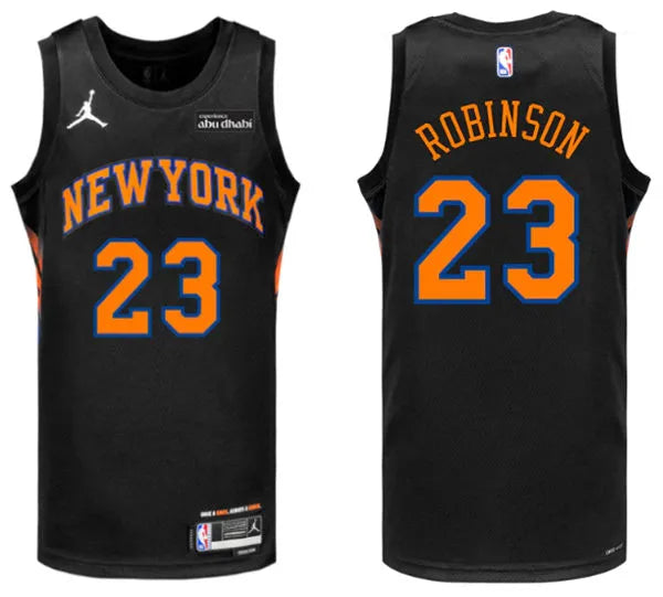Mens New York Knicks #23 Mitchell Robinson Black 2025-26 Statement Edition Swingman Jersey