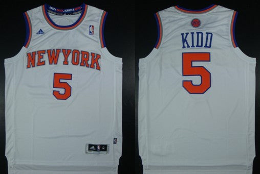 Men’s New York Knicks #5 Jason Kidd Revolution 30 Swingman 2013 White Jersey