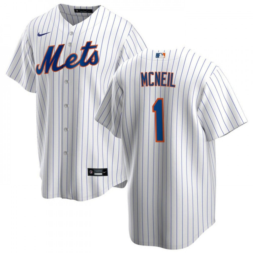 Men’s New York Mets #1 Jeff McNeil White Cool Base Stitched Jersey