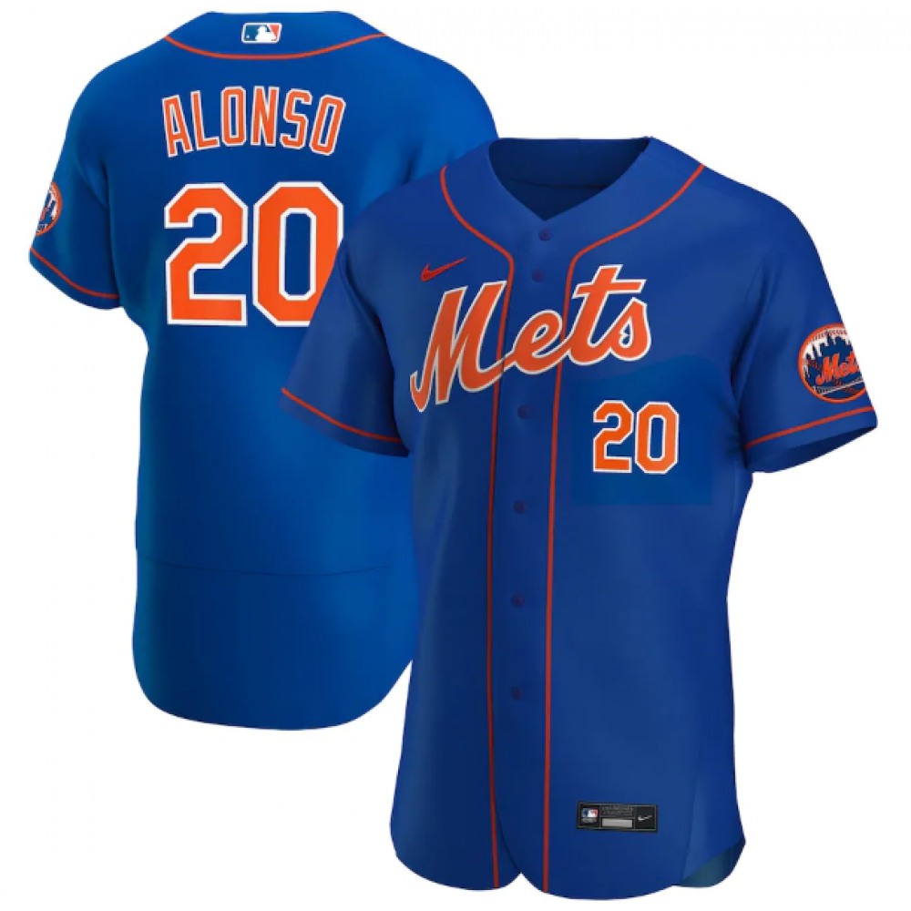Men’s New York Mets #20 Pete Alonso 2020 Blue Flex Base Stitched MLB Jersey