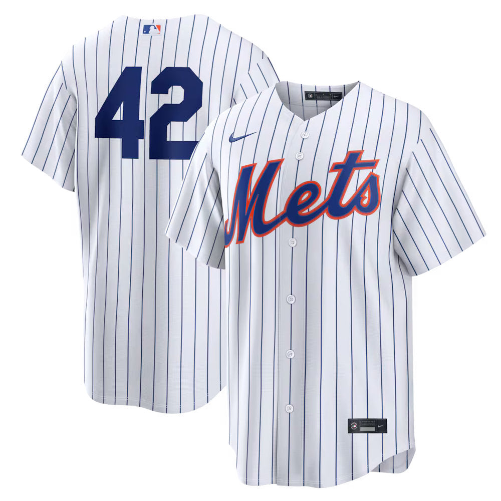 Men’s New York Mets #42 Jackie Robinson Nike White Home 2026 Jackie Robinson Day Replica Jersey