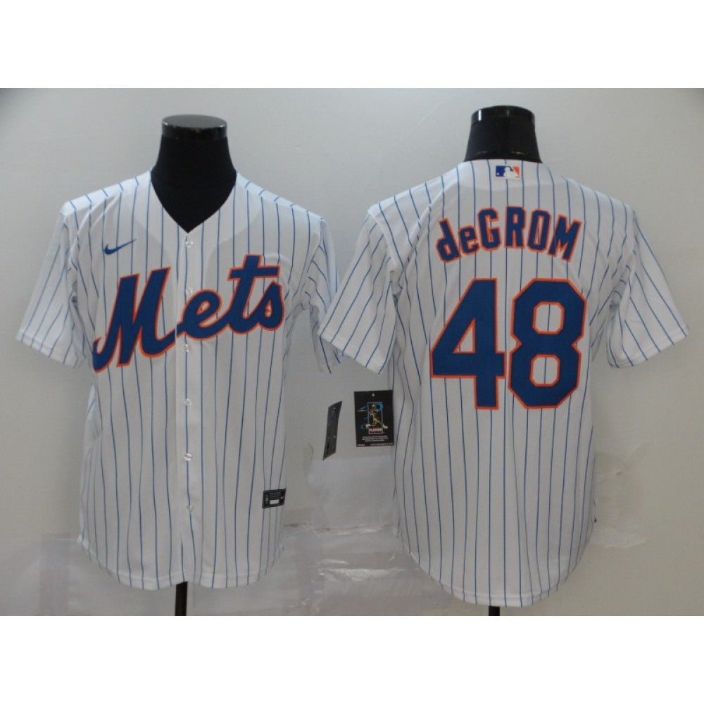 Men’s New York Mets #48 Jacob deGrom White Cool Base Stitched MLB Jersey