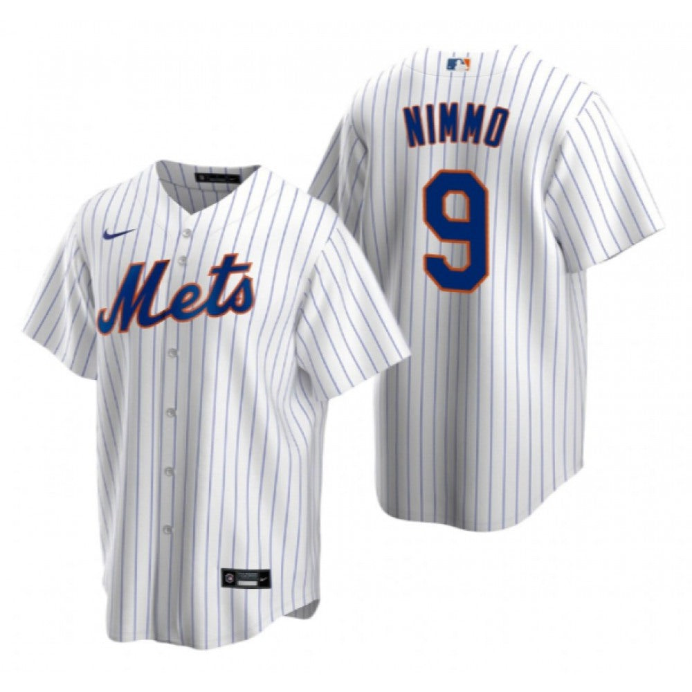 Men’s New York Mets #9 Brandon Nimmo White Cool Base Stitched Baseball Jersey
