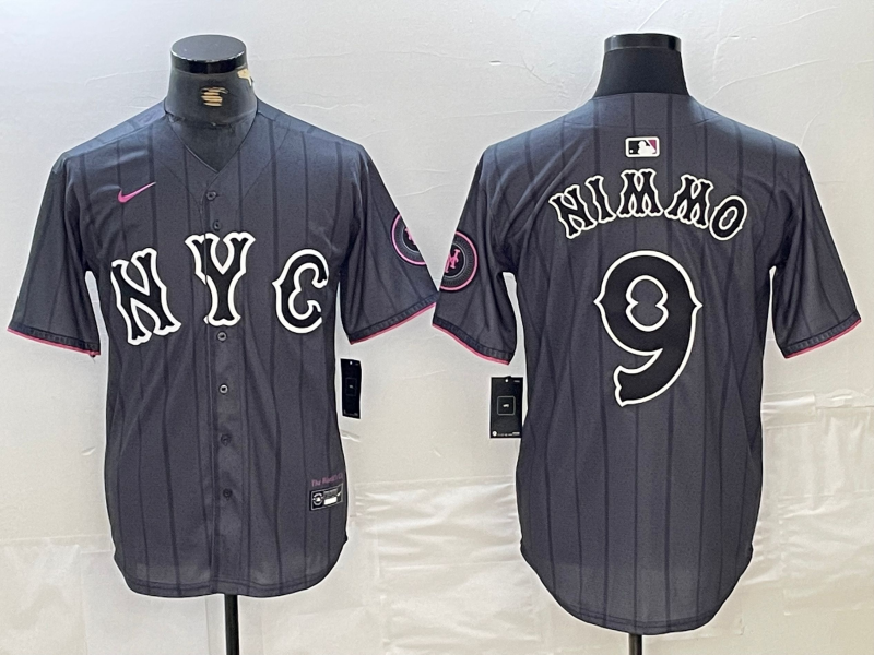 Men’s New York Mets Brandon Nimmo #9 Graphite 2024 City Connect Limited Jersey