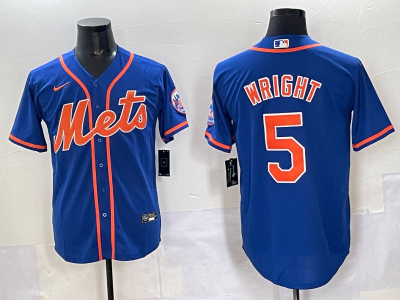 Men’s New York Mets David Wright #5 Royal Jersey