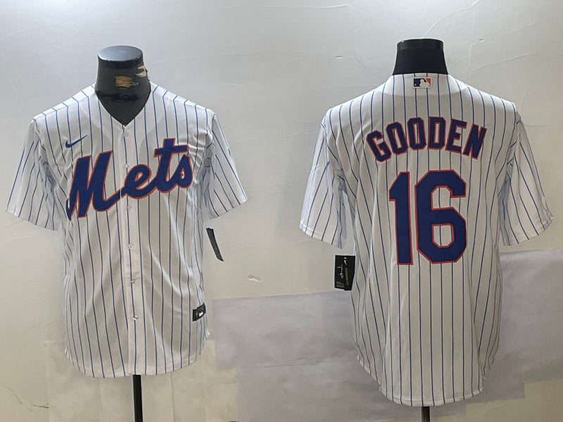 Men’s New York Mets Dwight Gooden #16 White Home Jersey