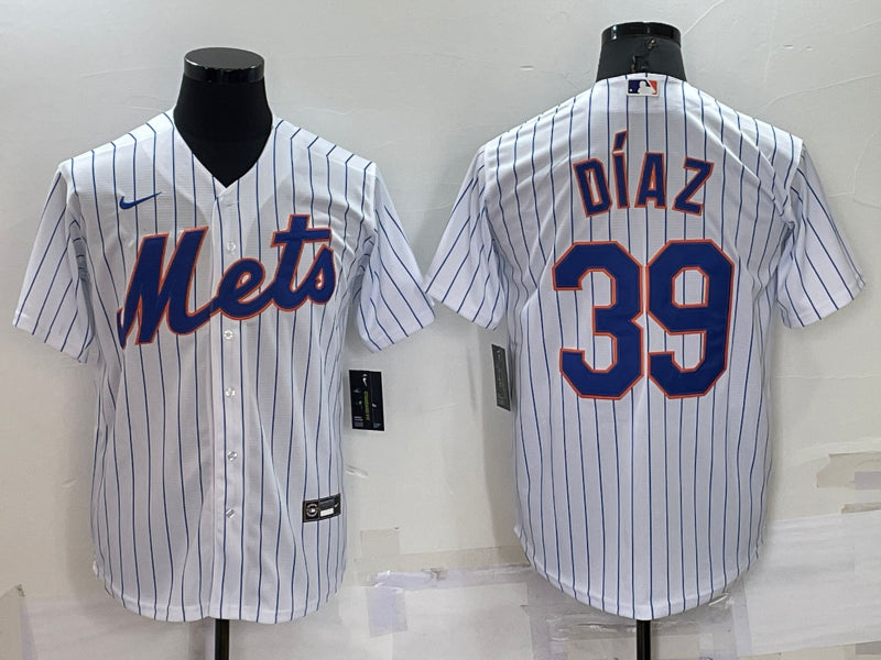 Men’s New York Mets Edwin Diaz #39 White Baseball Jersey