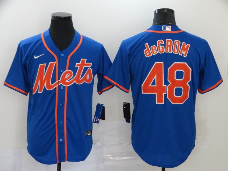 Men’s New York Mets Jacob deGrom #48 Blue Baseball Jersey