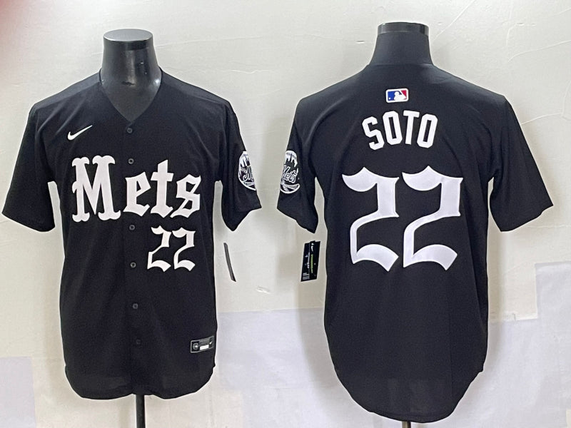 Men’s New York Mets Juan Soto #22 Black Jersey