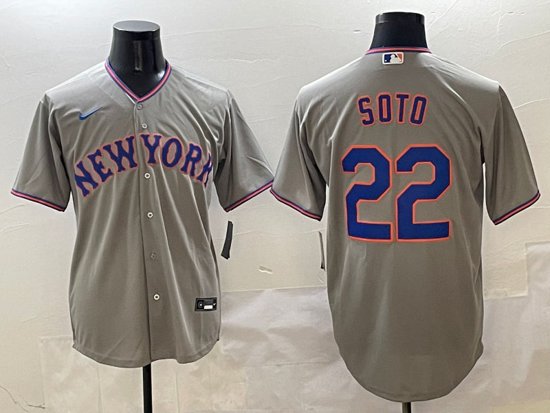Men’s New York Mets Juan Soto #22 Gray Jersey