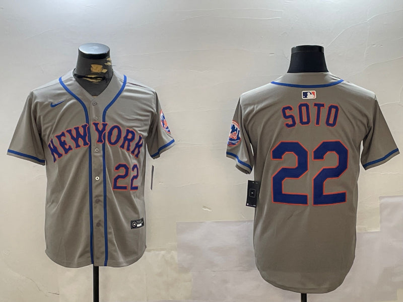 Men’s New York Mets Juan Soto #22 Gray Jersey