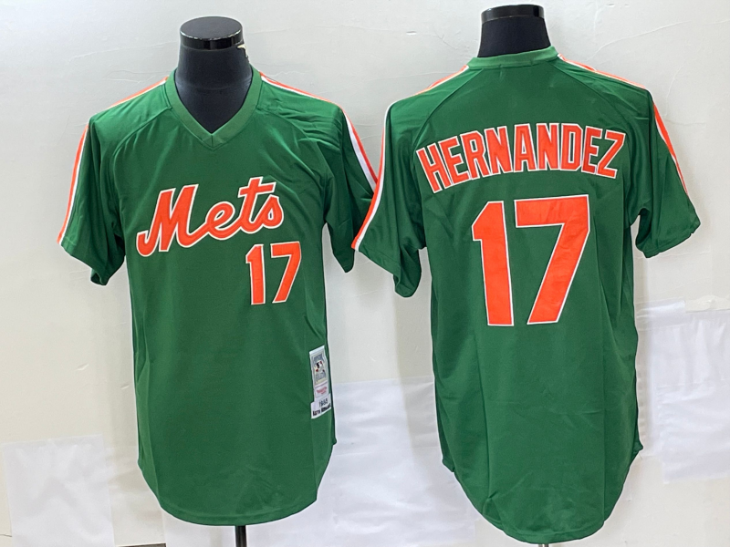 Men’s New York Mets Keith Hernandez #17 Green Team Jersey