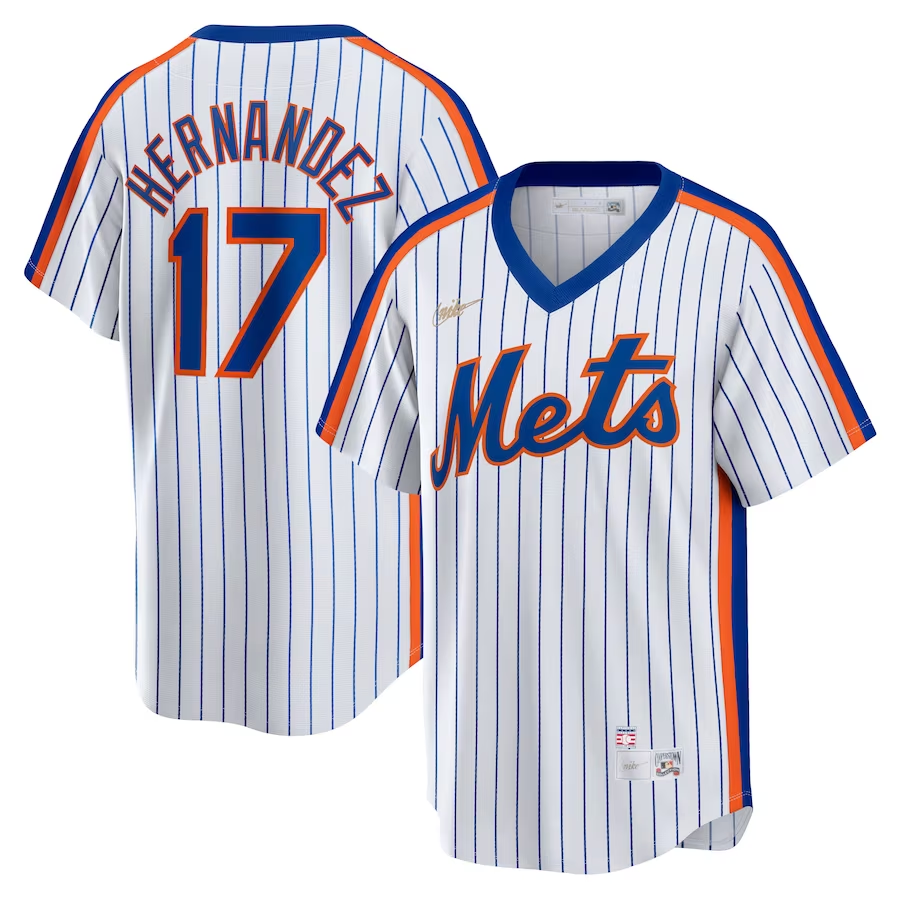 Men’s New York Mets Keith Hernandez #17 White Home Cooperstown Collection Jersey