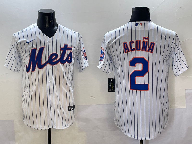 Men’s New York Mets Luisangel Acuna #2 White Home Jersey
