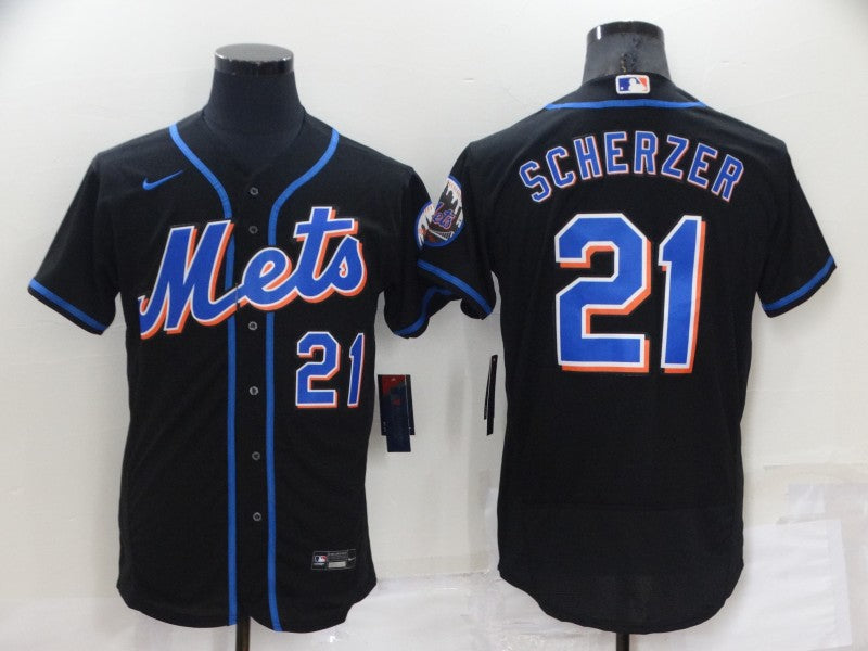 Men’s New York Mets Max Scherzer #21 Black Jersey