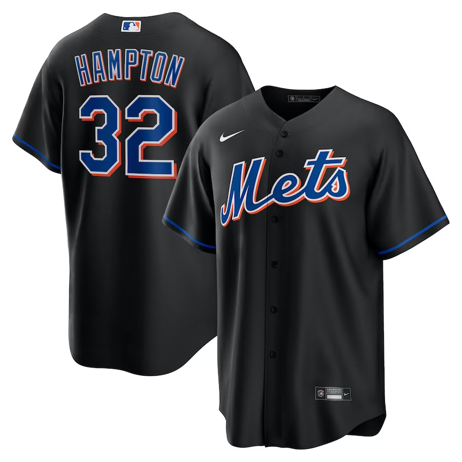 Men’s New York Mets Mike Hampton #32 Black 2022 Alternate Jersey