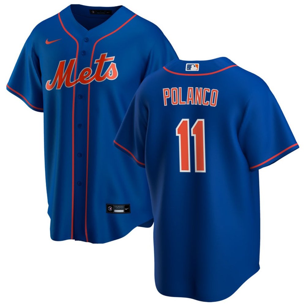 Men’s New York Mets Nike #11 Jorge Polanco Royal Home Replica Jersey