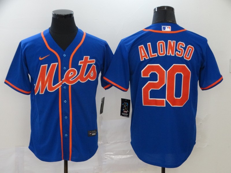 Men’s New York Mets Pete Alonso #20 Blue Baseball Jersey