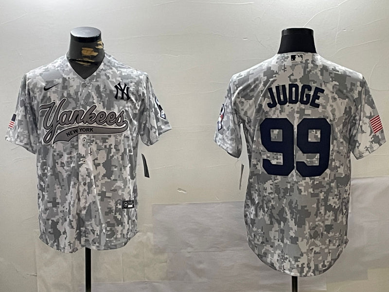 Men’s New York Yankees Aaron Judge #99 Arctic Camo 2024 Salute to Service Limited Jersey