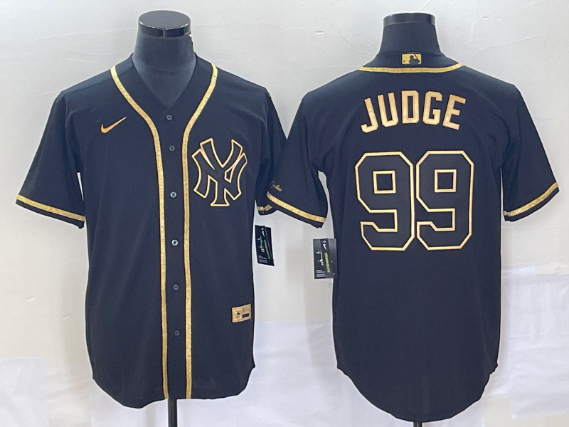 Men’s New York Yankees Aaron Judge #99 Black Stitched Jersey