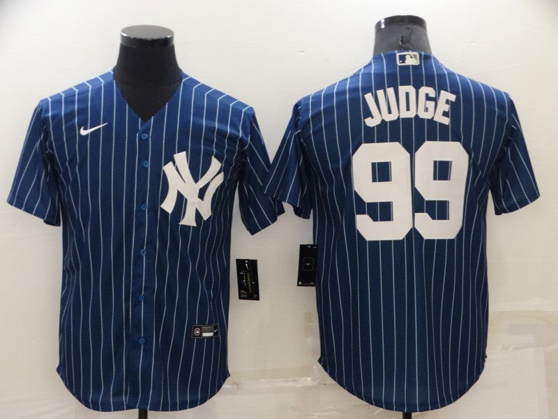 Men’s New York Yankees Aaron Judge #99 Blue Baseball Jersey