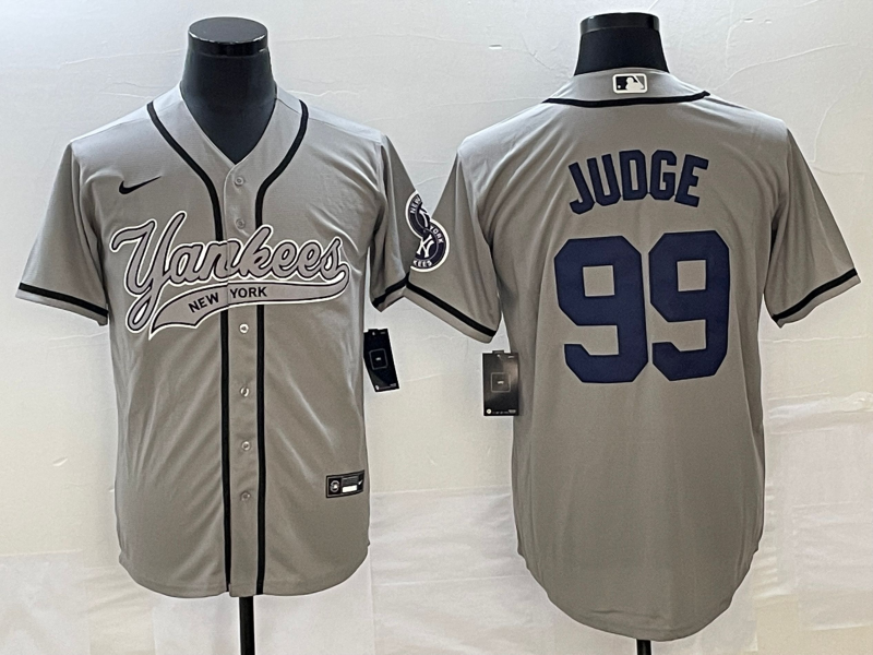 Men’s New York Yankees Aaron Judge #99 Gray Jersey Joint Edition