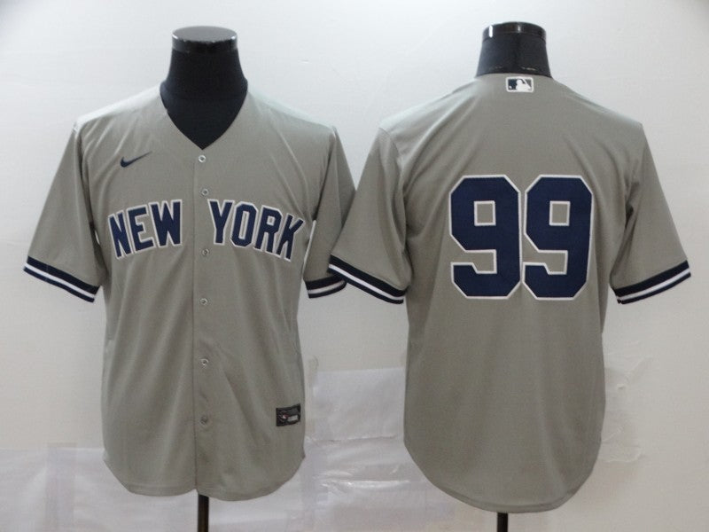 Men’s New York Yankees Aaron Judge #99 Gray Name Jersey