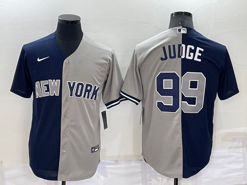 Men’s New York Yankees Aaron Judge #99 Navy/Gray Baseball Jersey