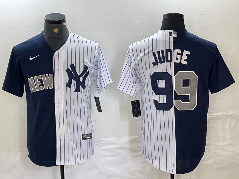 Men’s New York Yankees Aaron Judge #99 Navy/White Jersey