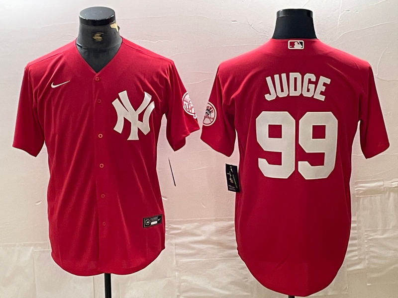 Men’s New York Yankees Aaron Judge #99 Red Jersey