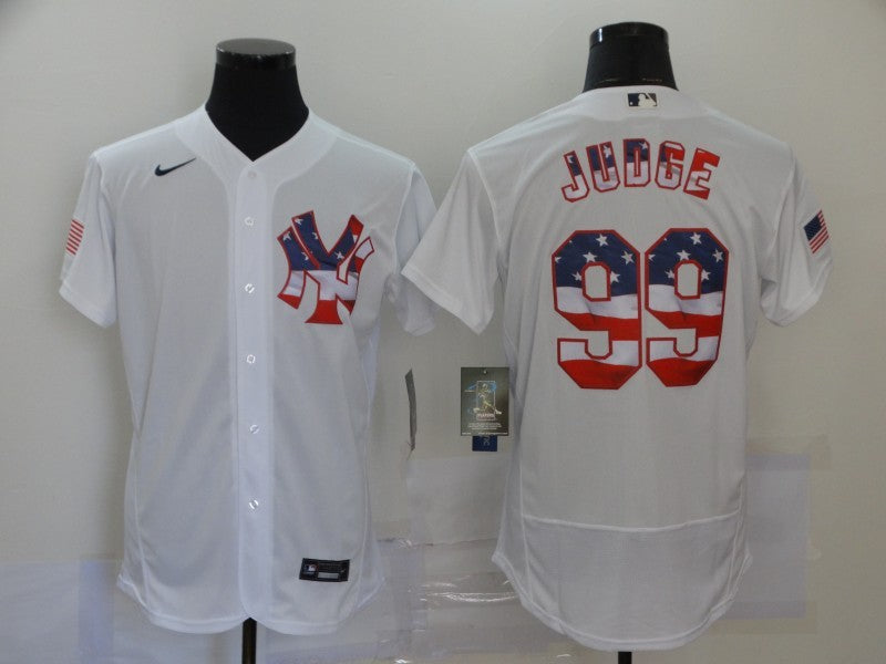 Men’s New York Yankees Aaron Judge #99 White Authentic Jersey