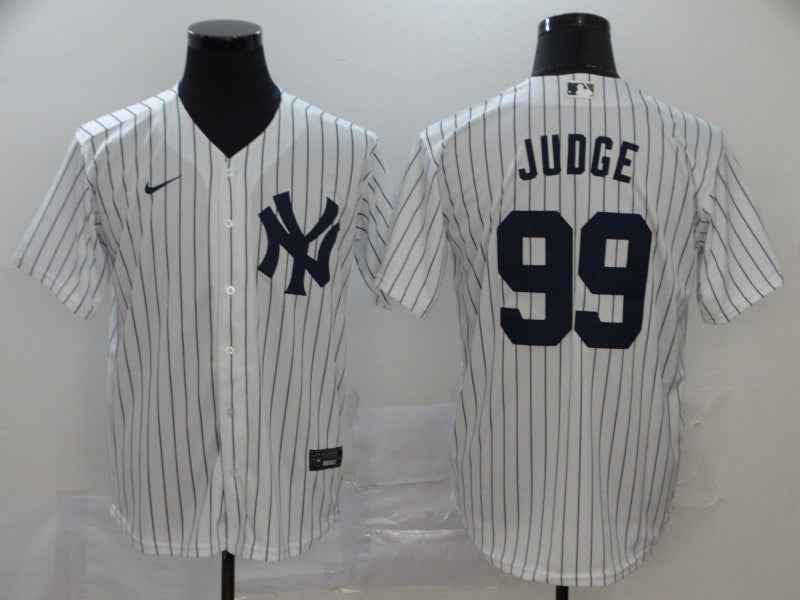 Men’s New York Yankees Aaron Judge #99 White Baseball Jersey