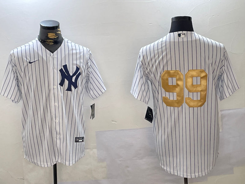 Men’s New York Yankees Aaron Judge #99 White Jersey