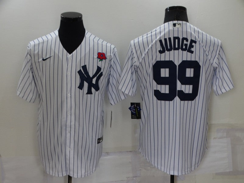 Men’s New York Yankees Aaron Judge #99 White Jersey