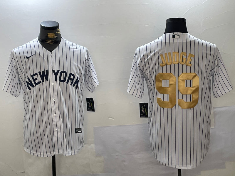 Men’s New York Yankees Aaron Judge #99 White Jersey