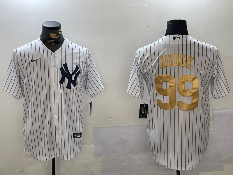 Men’s New York Yankees Aaron Judge #99 White Jersey