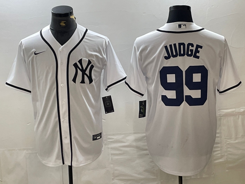 Men’s New York Yankees Aaron Judge #99 White Limited Jersey