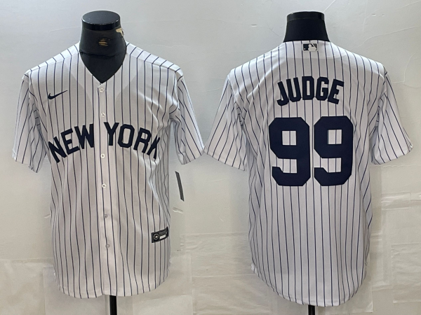 Men’s New York Yankees Aaron Judge #99 White Limited Jersey