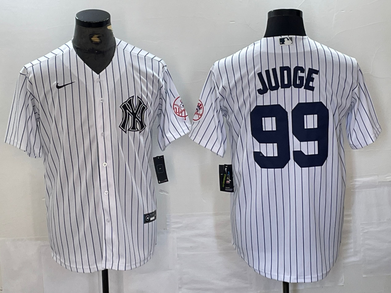 Men’s New York Yankees Aaron Judge #99 White Limited Jersey