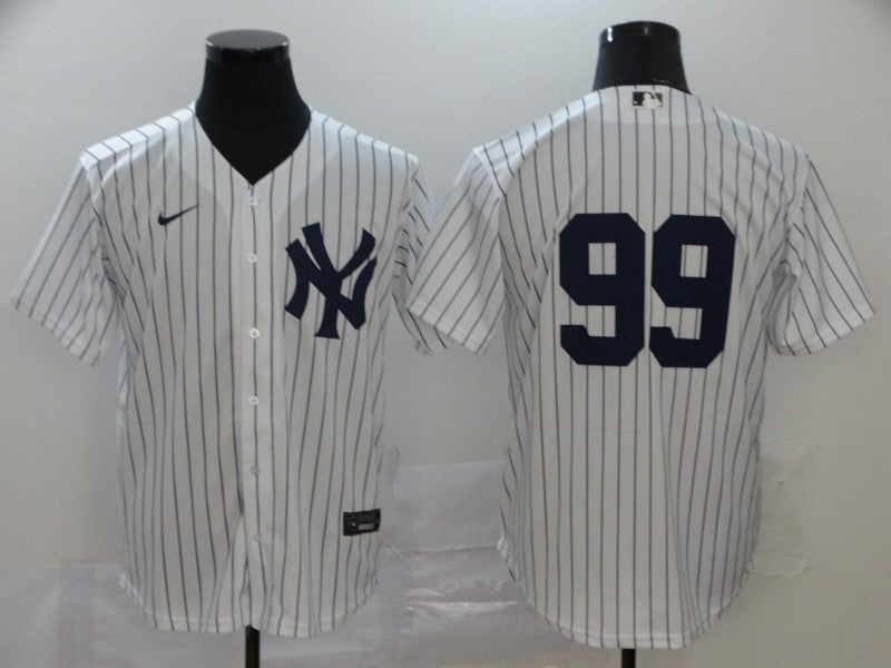 Men’s New York Yankees Aaron Judge #99 White Name Jersey