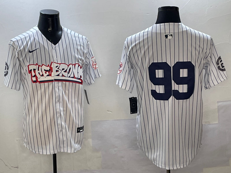 Men’s New York Yankees Aaron Judge White Name Jersey