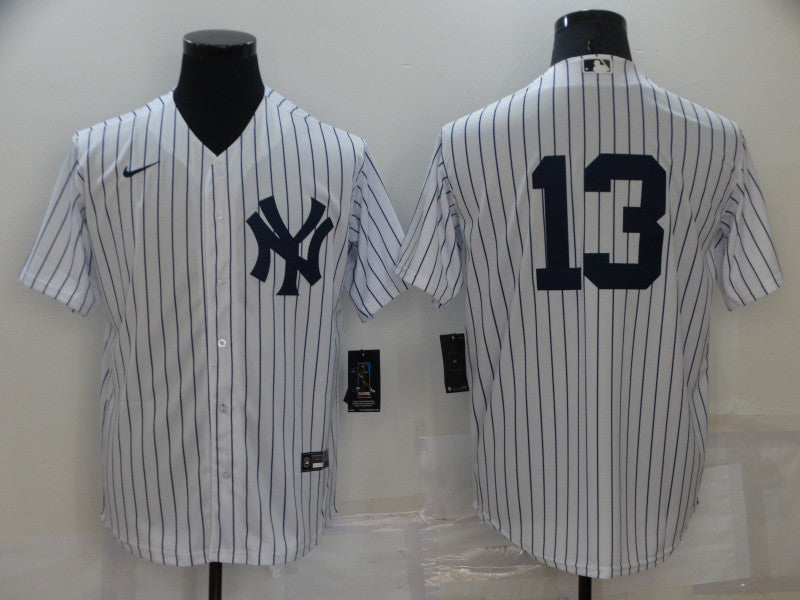 Men’s New York Yankees Alex Rodriguez #13 White Name Jersey