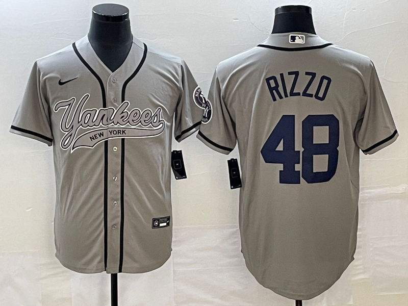 Men’s New York Yankees Anthony Rizzo #48 Gray Jersey Joint Edition